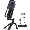 ZealSound USB kondensatorinis biurinio tipo mikrofonas su RGB apšvietimu ir triukšmo mažinimu BD2-EU