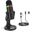 Zealsound USB kondensatorinis mikrofonas su RGB apšvietimu, ANC, Plug & Play, K66Pro-EU