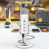 ZealSound USB kondensatorinis mikrofonas su triukšmo mažinimu, ausinių stebėjimu, Plug&Play, K66 Pearl Baltas