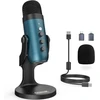 Zealsound USB mikrofonas kompiuteriui ir telefonui, kardioidinis su Echo, triukšmo slopinimu, K66 Teal