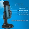 Zealsound USB mikrofonas kompiuteriui ir telefonui, kardioidinis su Echo, triukšmo slopinimu, K66 Teal