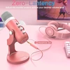 Zealsound USB stalo mikrofonas su kardioidine kryptimi, Echo funkcija, 3,5 mm ausinių išvestimi, K66P-Roze modelis