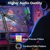 ZealSound USB žaidimų mikrofonas su RGB apšvietimu, komplektas su stovu ir ištraukiamuoju galu, BKD-11 Pro