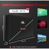 Zettum lauko apsauginis TV uždangalas 65–70 colių, 600D Oxford ir PU, juodas, TVC-6570-BLK