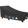 Zettum lauko krėslo uždangalas, vandeniui atspari, 600D Oxford, 183x76x76 cm, OPLC-30-72-30-BLK