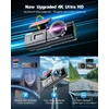 zhiroad automobilinis vaizdo registratorius 4K UHD, priekinė ir galinė 1080p kamera, Wi-Fi Q20S