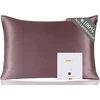 ZIMASILK šilkinis pagalvės užvalkalas 100% morvų šilkas 19 momme 80x80 cm su užtrauktuku, pilkai violetinis