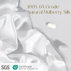 Zimasilk šilkinis pagalvės užvalkalas, 19 momme, 100% natūralus šilkas, balta, 50x75 cm