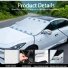 Zyluniy priekinio automobilio stiklo apsauga nuo sniego ir šalčio 160 × 116 cm