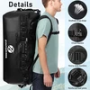 Kelioninis Zyxformis vandeniui atspari kelioninė kuprinė–maišas, 65 l, PVC, juoda, ZW01-65L