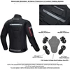 Zyxformis vyriška moto striukė, atspari vandeniui ir vėjui, su apsaugomis, juoda, ZY07-Juodas-M2