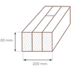 Klijuoti Maumedžio konstrukciniai brusai SOLID 80x200x3000