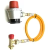 1,5 m oranžinė LPG aukšto slėgio žarna su 35 mm W21.8 adapteriu, skirta Campingaz 901–907 balionams