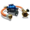 30 mbar LPG dujų slėgio reguliatoriaus komplektas su 450 mm G5–W21,8 aukšto slėgio žarna, 10 mm
