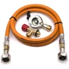LPG aukšto slėgio dujų žarna 1,5 m su 27 mm Clip-On adapteriu ir Campingaz 901 / 904 / 907 jungtimi