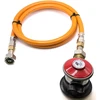 LPG aukšto slėgio dujų žarna 1,5 m su 35 mm Jumbo Clip-On propano adapteriu (4kg/h)