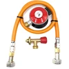 LPG aukšto slėgio dujų žarna 1,5 m su 35 mm Jumbo Clip-On propano adapteriu (4kg/h) ir Campingaz 901 / 904 / 907 jungtimi