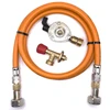LPG aukšto slėgio dujų žarna 80 cm su 22 mm Clip-On adapteriu ir Campingaz 901 / 904 / 907 jungtimi