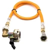 LPG aukšto slėgio dujų žarna 80 cm su 27 mm kampiniu Clip-On adapteriu, 21,8 mm LH