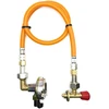 LPG aukšto slėgio dujų žarna 80 cm su 27 mm kampiniu Clip-On adapteriu (90°) ir Campingaz 901 / 904 / 907 jungtimi