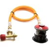 LPG aukšto slėgio dujų žarna 80 cm su 35 mm Jumbo Clip-On propano adapteriu (4kg/h) ir Campingaz 901 / 904 / 907 jungtimi