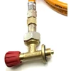 LPG aukšto slėgio oranžinė dujų žarna 1,5 m su 20 mm Clip-On adapteriu ir Campingaz 901 / 904 / 907 jungtimi
