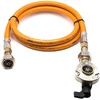LPG aukšto slėgio oranžinė dujų žarna 1,5 m su 21 mm Clip-On adapteriu, 21,8 mm LH