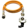 LPG aukšto slėgio oranžinė dujų žarna 1,5 m su 20 mm Clip-On adapteriu 21,8 mm LH