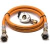 LPG aukšto slėgio oranžinė dujų žarna 1,5 m su 20 mm Clip-On adapteriu 21,8 mm LH
