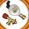 LPG aukšto slėgio oranžinė dujų žarna 80 cm su 21 mm Clip-On adapteriu ir Campingaz 901 / 904 / 907 jungtimi