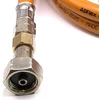 LPG aukšto slėgio oranžinė dujų žarna 80 cm su 21 mm Clip-On adapteriu ir Campingaz 901 / 904 / 907 jungtimi