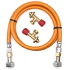 LPG aukšto slėgio oranžinė dujų žarna 80 cm, 21,8 mm LH × 21,8 mm LH, skirta Campingaz 901 / 904 / 907 balionams