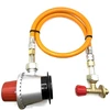 LPG aukšto slėgio oranžinė dujų žarna 80 cm su 35 mm Jumbo adapteriu ir Campingaz 901 / 904 / 907 jungtimi