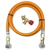 LPG aukšto slėgio oranžinė dujų žarna 80 cm, skirta Campingaz 901 / 904 / 907 balionams