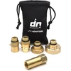 LPG Europos adapterių rinkinys 3/4" UNF (JIC) į M22 (21,8 mm), 5 dalių su DN Autogas Parts transportavimo krepšeliu