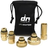 LPG Europos adapterių rinkinys 3/4" UNF (JIC) į M22 (21,8 mm), 5 dalių su DN Autogas Parts transportavimo krepšeliu