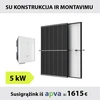 5kW Saulės elektrinės komplektas su montavimu: Sungrow inverteris + TrinaSolar saulės moduliai