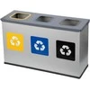 Alda 3 dalių MINI rūšiavimo šiukšliadėžė 3 x 12 l "Eco Station"