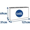 Alda 4 dalių rūšiavimo šiukšliadėžė 4 x 60 l "Eco Station"