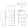 Brabantia Pastatoma džiovyklė HangOn Tower, 30m Juoda