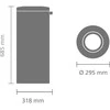 Brabantia Šiukšlių dėžė - peleninė, 30 L