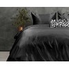Patalynės komplektas Dirbtinio šilko patalynė Sleeptime Beauty Skin Care juodos spalvos 140×220 cm, su 1 pagalvės užvalkalu