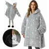Megztinis pledas NOXNOX® Hoodie Blanket – šiltas džemperis antklodė Stars