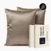 Noxnox Signature Premium šilkinis pagalvės užvalkalas 25 momų – 100% 6A Mulberry šilkas karamelinė spalva