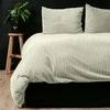 Patalynės komplektas Pliušinė patalynė Sleeptime Rib Teddy kreminės spalvos 200×220 cm, su 2 pagalvių užvalkalais