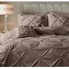 Patalynės komplektas Sleeptime Mikroperkalio patalynė Velvet Pintuck ruda 140x200