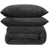Patalynės komplektas Sleeptime Mikropluošto patalynė Chevron Teddy antracitas 200x220