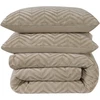 Patalynės komplektas Sleeptime Mikropluošto patalynė Chevron Teddy šviesiai rudas 200x220