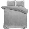 Patalynės komplektas Veliūrinė patalynė Sleeptime Velvet Uni antracito spalvos 200×220 cm, su 2 pagalvių užvalkalais