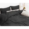 Patalynės komplektas Pliušinė patalynė Sleeptime Teddy antracito spalvos 200×220 cm, su 2 pagalvių užvalkalais